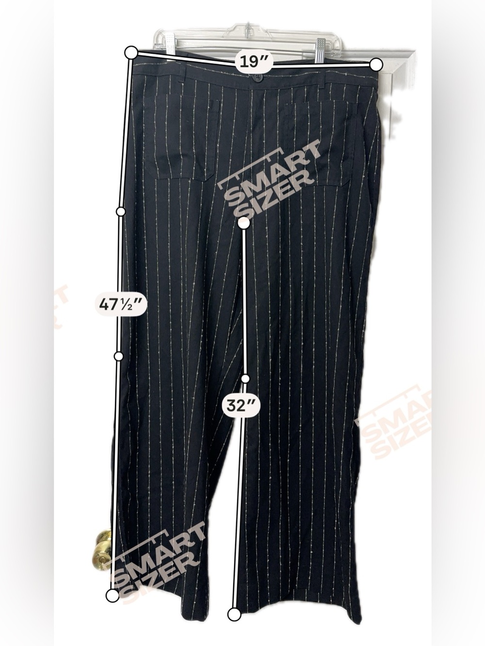 LOFT Palmer Wide Leg Curvy Pants – Size 16 - Pinstripe - Picture 7 of 9